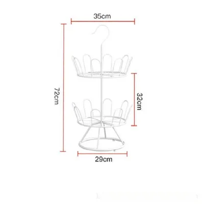 Outdoor Floor Balcony Iron Rotatable Shoe Rack