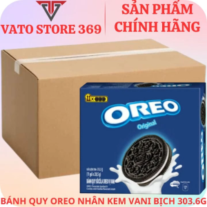 Bánh quy OREO socola vị vani hộp 303.6g ( 11 gói x 27.6g )