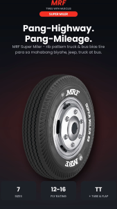 MRF 7.50-15 14PR WITH TUBE & FLAP