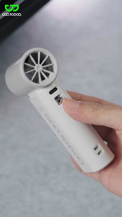 Quạt di động mini GOOJODOQ GFS007 5 cấp độ gió,4000mAh,Đèn LED Hiển Thị,cường độ gió tăng cường 10x, Sử Dụng Lên Đến 12H