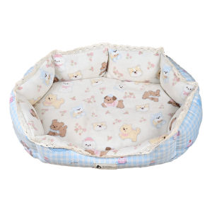 Meilovmao Pet Nest Princess Style Thicken Windproof Sleeping Pad Bed Cat Dog Soft Warm Mat Kucing Katil Anjing