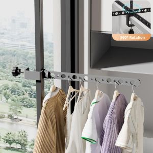 Indoor And Bathroom Multi-functional Portable Closet Hanger