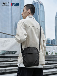 Septwolves Mens Crossbody Bag Casual Commuter Fashionable Single Shoulder Bag Business Style Zipper Closure Oxford Cloth