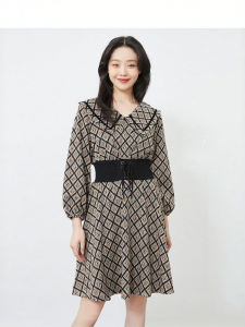 Vero Moda | Đầm Lưới Nét Độc Đáo Phong Cách Retro Dáng Suông Thắt Lưng