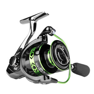 DEUKIO 2025 Metal Black Green Fishing Reel 5.2:1 Freshwater Seawater Dual Use Max Drag 12Kg Spinning Reel Carp Fishing Tackle