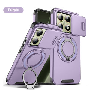 TAOYUNXI | For Xiaomi 14T Pro Magnetic Wireless Charging Phone Case For Xiaomi 14T 360° Rotating For Magsafe Stand Holder Shockproof Cover