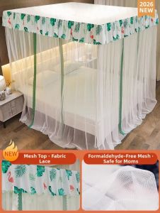 YANYANGTIAN | Easy Install Full Enclosure Extra Thick Heavy-duty 3-Door Floor-standing Mosquito Net