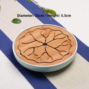 DANBIYIN | Bamboo Heavy Bamboo Tea Tray for Water Storage