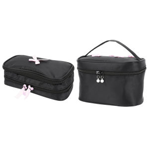 MOJOYCE Travel Makeup Bag with Zipper for Women Cute Makeup Organizer Toiletry Bag Storage Bag for Travel Essentials