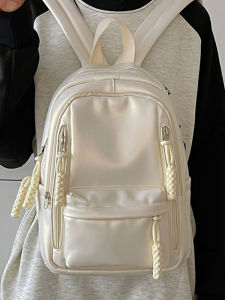 Fashionable Casual Commuter Womens Backpack Summer 2025 New Style Versatile Student Bag Soft Surface Large Size Pure Color