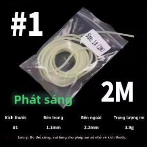 Ống Bảo Vệ Cần Câu Cá Biển Mặn Sabiki Bằng Cao Su Mềm Phát Sáng Màu Trắng Dài 2 Mét/túi Độ Sáng Cao 5 Kích Cỡ