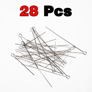 Topranc 28Pcs/50Pcs Special Long Needle Wire for Lure Spinner Baits Handmade DIY Fishing Tackle Accessories