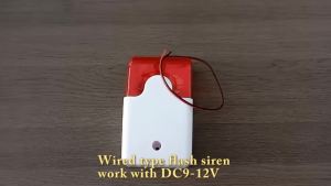 Báo Động Còi Báo Động Có Dây Với Đèn Flash Màu Đỏ Và Còi Âm Thanh 110DB DC 12V/24V AC 220V Hệ Thống Báo Động Trong Nhà An Ninh Gia Đình