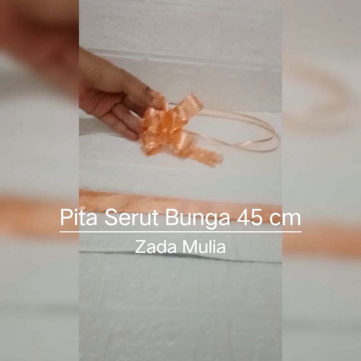 Pita Hantaran Tarik Serut ukuran 2,5 x 45 cm isi 10 pcs Bunga Buket