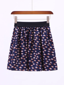 ลดราคาแบรนด์ลิลี่ ฤดูร้อน พิมพ์ลาย ผ้าชีฟอง ครึ่ง กระโปรง กระโปรงสั้น สไตล์ลำลอง กลาง เอว ทรงเอ สลิมฟิต 100 วัสดุอื่นๆ