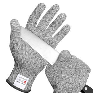Level 5 Anti-Cut Gloves Safety Cut Proof Stab Resistant Wire Stainless Steel Wire Metal Mesh Butcher Cut-Resistant Safety Gloves