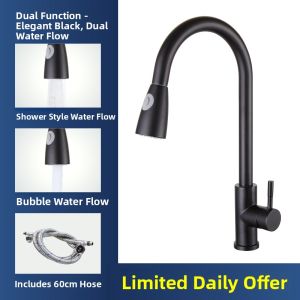 BANGPU | Pull Down Single Hole Stainless Steel Kitchen Faucet