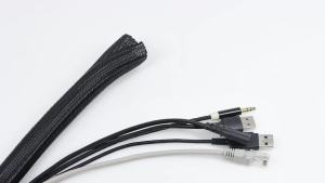 3/8 Mét Vỏ Bọc Cáp Bện PET Tự Đóng Kín 3mm-32mm Bảo Vệ Cao Cấp Chống Mài Mòn Dây Cách Điện Có Vỏ Bọc Để Quản Lý Cáp