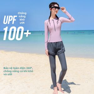 XTEP | Bộ Đồ Bơi Tách Rời Tay Dài Giúp Gọn Gàng và Che Khuyết Điểm