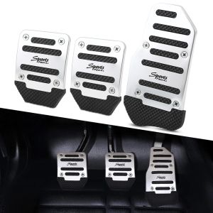 Universal Aluminum Automatic Transmission Car Foot Gas Blue Pedal Set Red Silver Cover Non-Slip Pedals Brake Kit Fuel Amagi