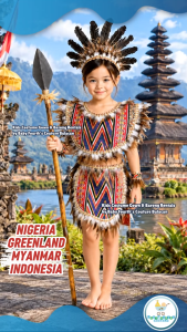 United Nation Nigeria Greenland Myanmar Indonesia Costume with Cape for United Nation Attire for UN Events for Kids