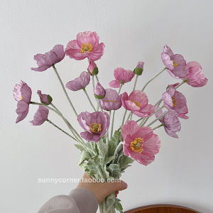 Icelandicorsch美人 Hoa Nhân Tạo Lụa Bó Hoa Hoa Cầm Tay Phòng Khách Bình Hoa Trang Trí Cắm Hoa