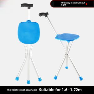 Anti-Slip Folding Mountain Walking Cane Chair with Seat Extendable Hiking Poles Senior Citizens Seat Sturdy Aluminum Alloy Stick