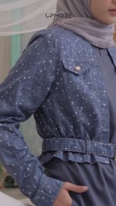 UPMORE - Fadillah Navy- Blue Denim \ Upmore Fadillah \ Gamis Upmore