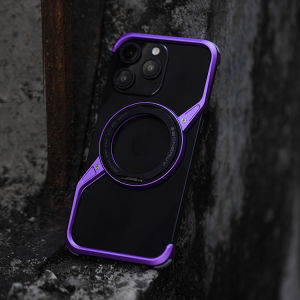 Suitable for Iphone16promax Aluminum Alloy S Phone Case Apple 15promax Metal Magnetic Bracket 360 Degrees Rotate 15pro Cut Out Heat Dissipation 14pro