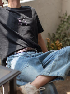 YEBO | Happy Print Oversized T-Shirt