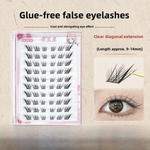 Natural Style Fake Eyelashes for Women No Glue Required Fox System Su Da Ji Slanted Flying Design High Capacity Artificial Fiber