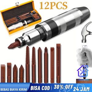 OBENG KETOK SET 12 PC GETOK IMPACT DRIVER SCREWDRIVER EXTRACTOR
