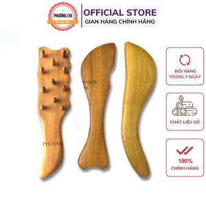 Dụng cụ ấn huyệt cạo gió Mát xa toàn thân kiểu Thái bằng gỗ thơm - Mỹ Nghệ Phương Chi