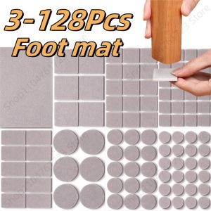 3-128Pcs Felt Chair Leg Pads 3/5mm Thick Floor Scratch Protector Mat Mute Non-slip Self Adhesive DIY Furniture Accessories
