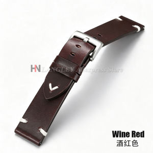 Vintage Oil Wax Leather Watch Strap 20mm 22mm Universal Watchband Accessories Pin Buckle Men Women Sport Quick Release Bracelets