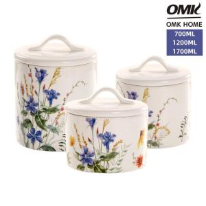 OMK Secret Garden Series Ceramic sealed jar container Food Storage Box ceramics tea cans