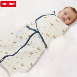 Baby Sleeping Bag For Newborn Summer Thin Soft Cotton Boys Girls Wrap Sleepwear 0-3M Adjustable Breathable Baby Swaddle Blanket