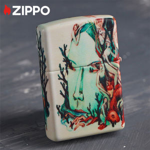 Zippo Marija Tiurina Design 540° Color Wrap White Matte Pocket Lighter 49392（ Lighter Without Fuel Inside )
