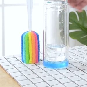 Cây rửa cốc ly 7 màu B88 dụng cụ cọ bọt biển rửa vệ sinh bình sữa TTNTB88