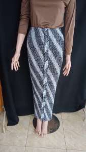 Rok Plisket Wiru Bawahan Kebaya Motif Batik Rok Kondangan