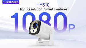 MAGCUBIC | Magcubic HY310 Auto Focus Mini Projector Native 1080P 330ANSI 4K Android 11 With Wifi6 BT5.4 Air Mouse Voice Video Outdoor Movie