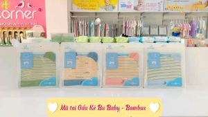 Mũ Tai Gấu Kẻ BU Baby - Bambus BA059 Cho Bé Sơ Sinh