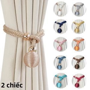 2 Chiếc Có Thể Điều Chỉnh Pháp Bóng Màn Thắt Lưng Phong Cách Hiện Đại Vải Không Dệt Trang Trí Màn Fixer Tiện Lợi Rủ Thắt Lưng