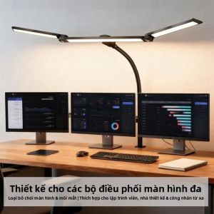 Đèn Bàn LED Chăm Sóc Mắt Đèn Cổ Ngỗng Linh Hoạt Có Thể Điều Chỉnh Độ Sáng Vô Cấp Có Kẹp Để Đọc Sách Bàn Làm Việc Thiết Kế Hiện Đại