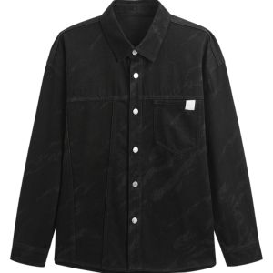 GXG | Black Laser Burnout Commuter Denim Shirt