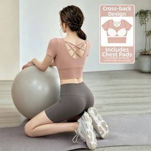MIANBIAOBAI | Summer Thin Yoga Outfit with Pads