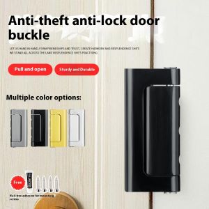 Anti-theft lock catch card buckle fixed anti-lock indoor room door security plug bolt door buckle device anti-theft door inside