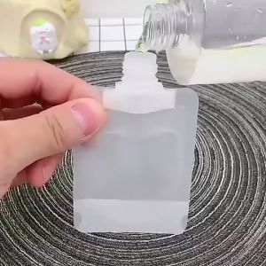 KAIHUA Travel Pouch Botol Refill Transparan Shower Gel Shampoo Portable Fliptop Organizer PR160