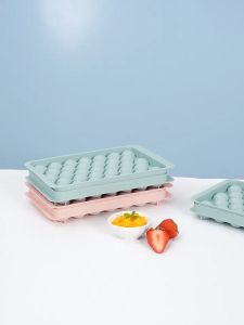 Cetakan es / puding jelly coklat bentuk bulat 33 lubang ukuran jumbo ice cube Cetakan Es Batu / Cetakan Jelly / Cetakkan Serbaguna/ Cetakkan Bulat 33 Lubang