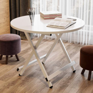 Folding Table Household Dining Table Small Apartment Dining round Simple Dining Table Portable Minimalist Negotiation Small Table
